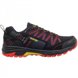 Zapatilla Gravel hombre senderismo Black/molten lava/spectra yellow,