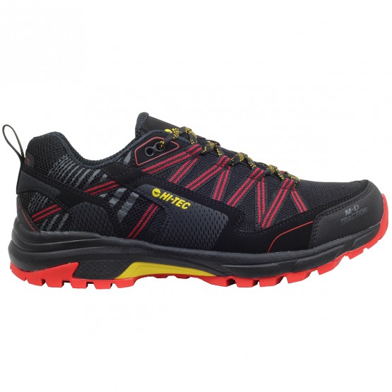 Zapatilla Gravel hombre senderismo Black/molten lava/spectra yellow,