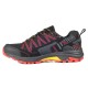 Zapatilla Gravel hombre senderismo Black/molten lava/spectra yellow,