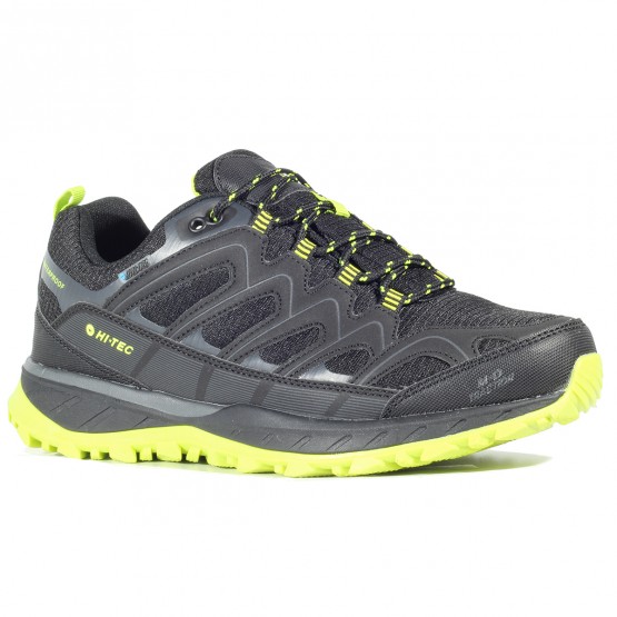 Lander Low WP Black-charcoal-lime pounch